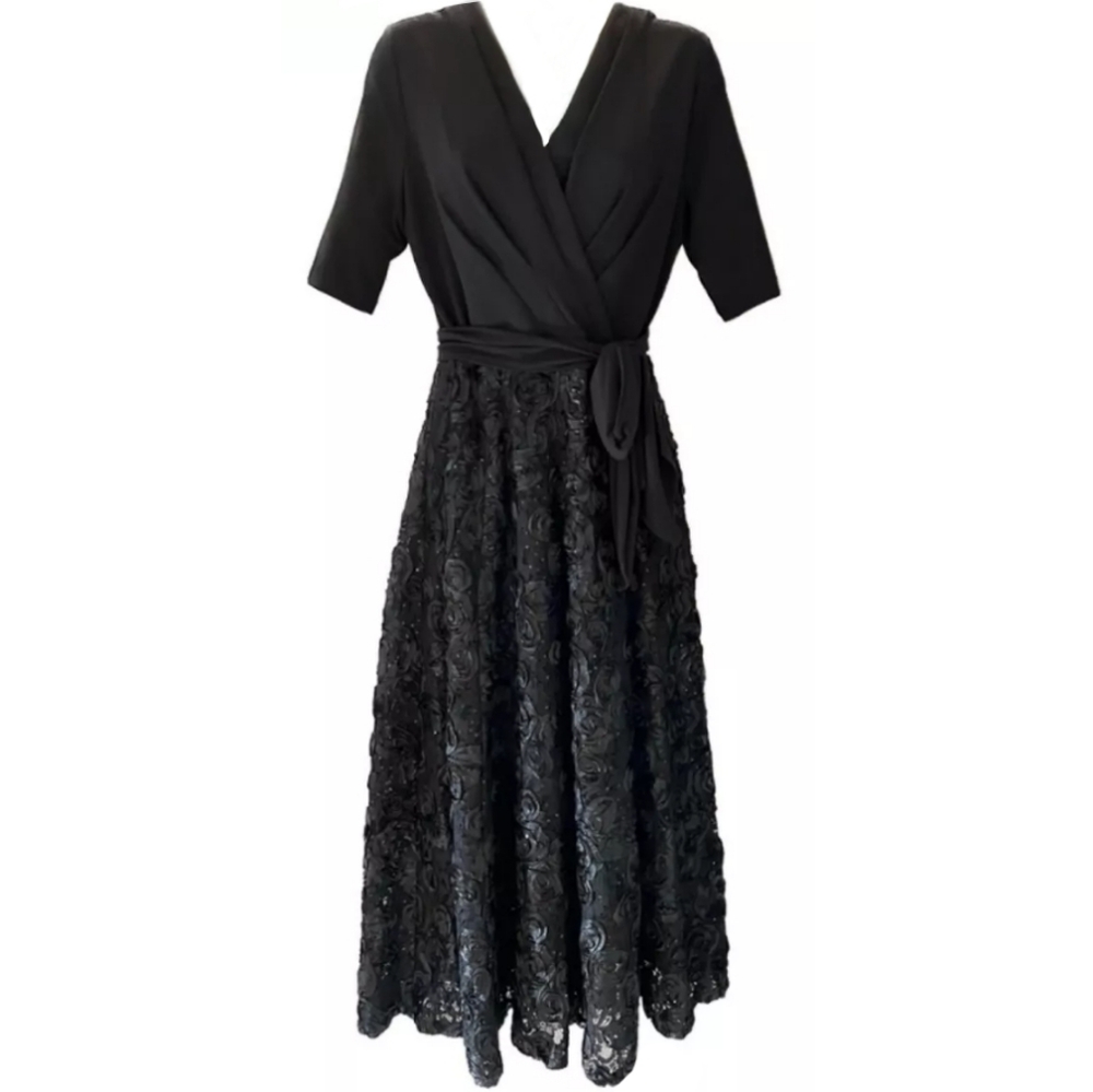 Elegant Black Lace Dress